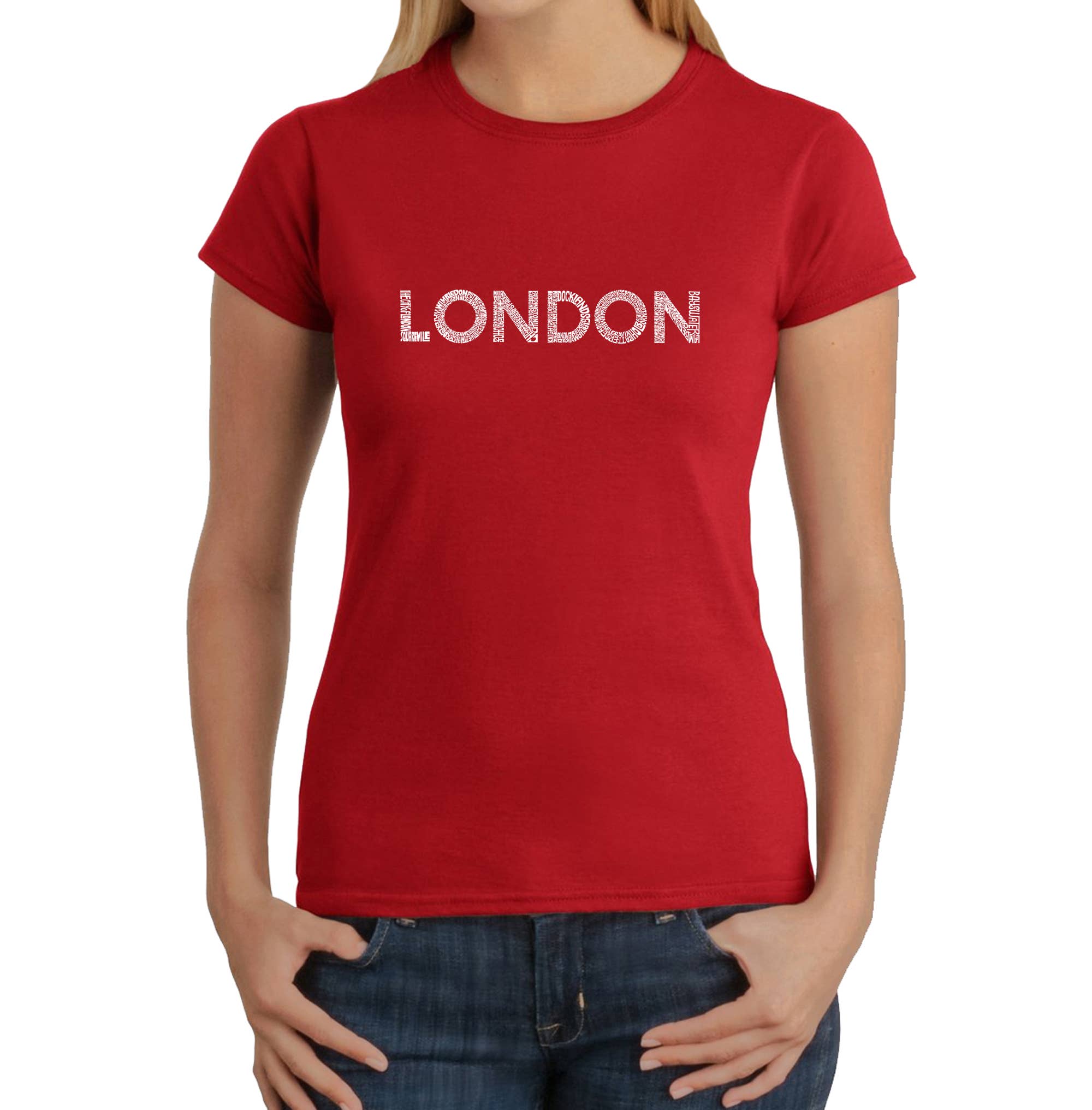 LA Pop Art - Wholesale Screen Printed T-Shirt - Women's - LA Pop Art Women's Word Art T-Shirt -LONDON NEIGHBORHOODS6