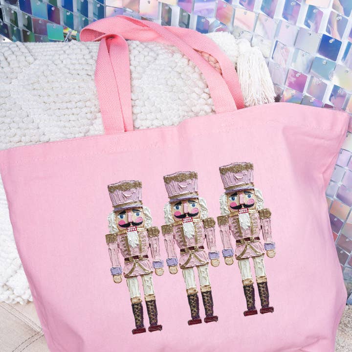 Wholesale Accessory Market - Wholesale Tote Bag - Women's - The Painted Nutcrackers Canvas Jumbo Tote1