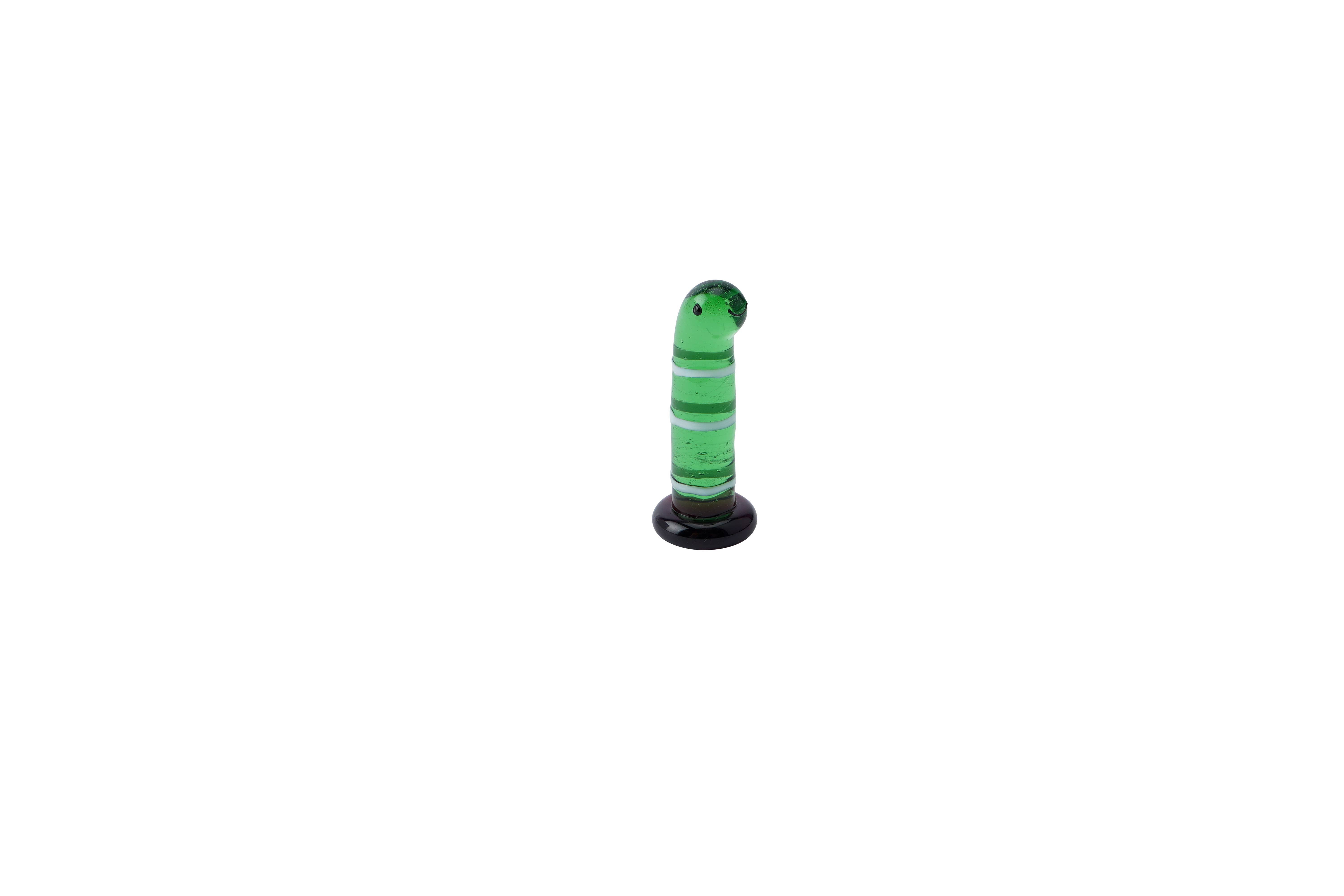 CGB Giftware – wholesale Decorative tabletop object – Artisan Green Glass Worm In Gift Box1