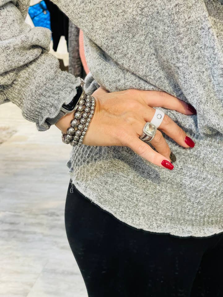 GTHIF muss silberne Stretch-Armbänder haben für den Großhandel von AMD COLLECTIVE