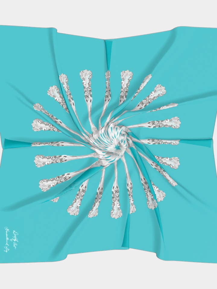 Grandmillennial Shop Scarf - Tiffany Blue for wholesale by Dorothy Art