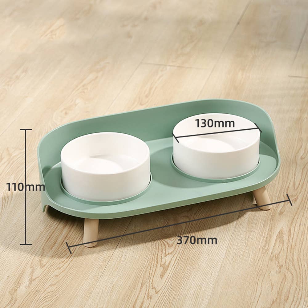Pet Wiz – wholesale Pet bowl – Cat/dog – Raised Double Bowls with Splash Proof Guard4