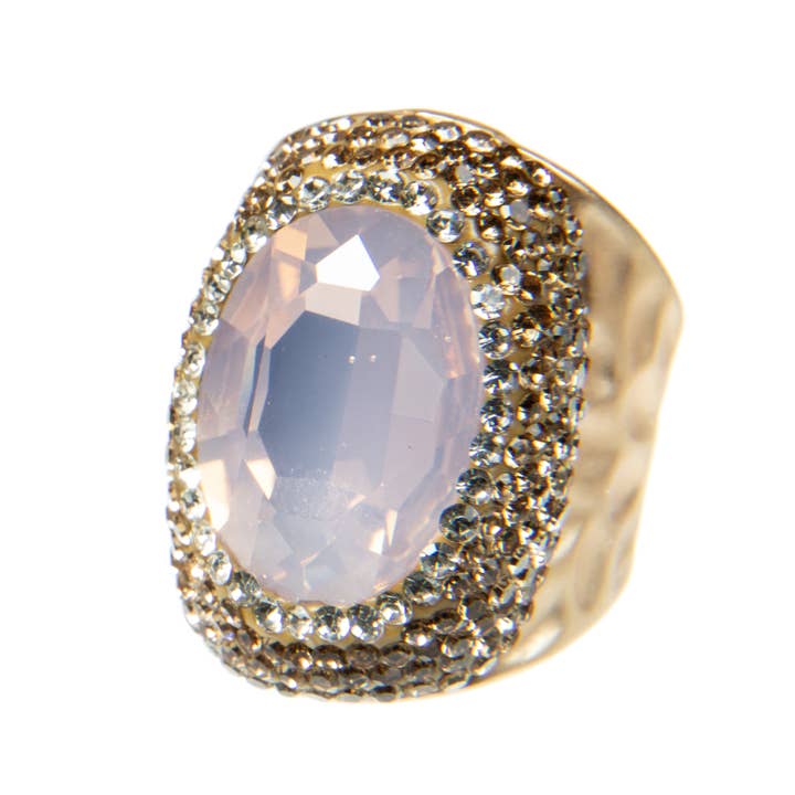 Ole - Vente Bague de cocktail/de cérémonie - Bagues en alliage avec strass opale R2531 - Opale verte6