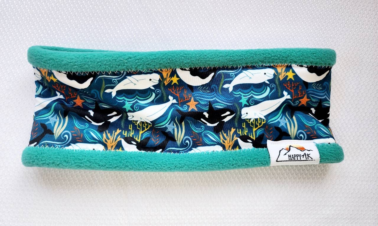 HappyAK Handmade Headbands and Neckwear - Vente Bandeau – femme - Bandeaux doublés en polaire (thème côtier) - Lot6