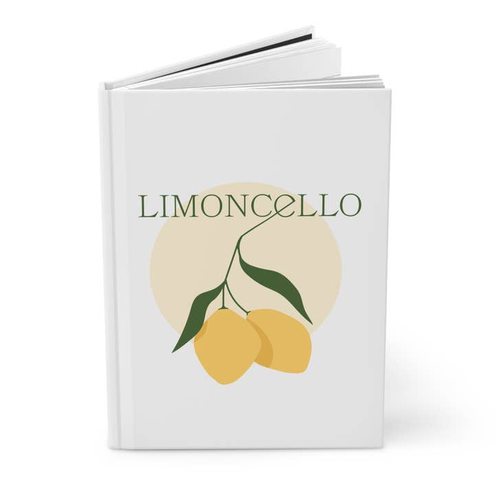 Italiaans Limoncello Citroen Hardcover Dagboek, Notitieboek voor wholesale door Thrive Creative