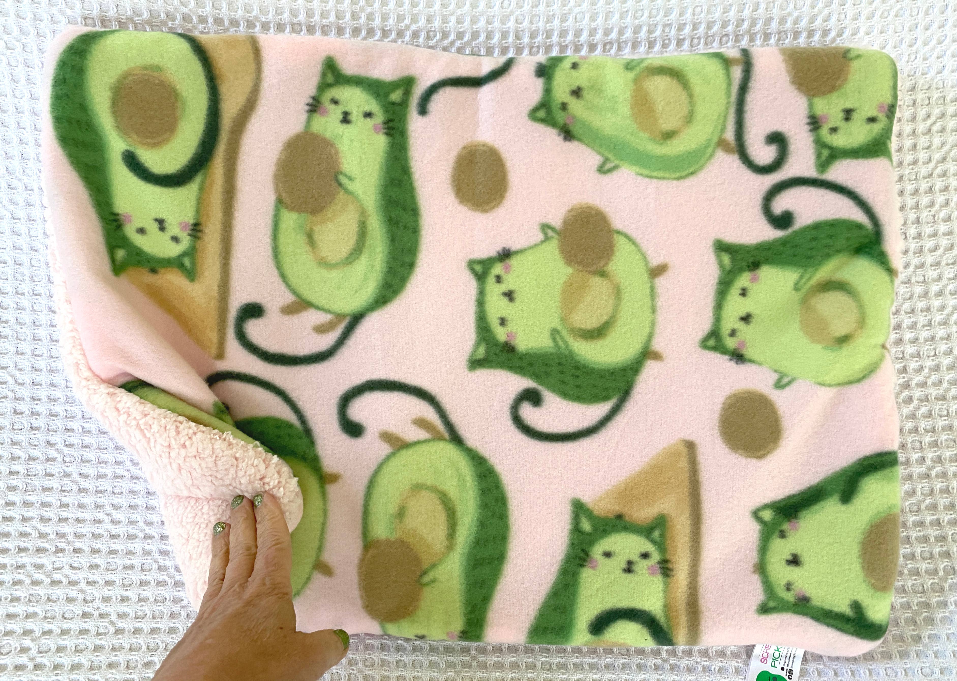 Screaming Pickles – cama - Gato e cão por atacado – Cama artesanal para bichos/tapete Abacado Cats Print5