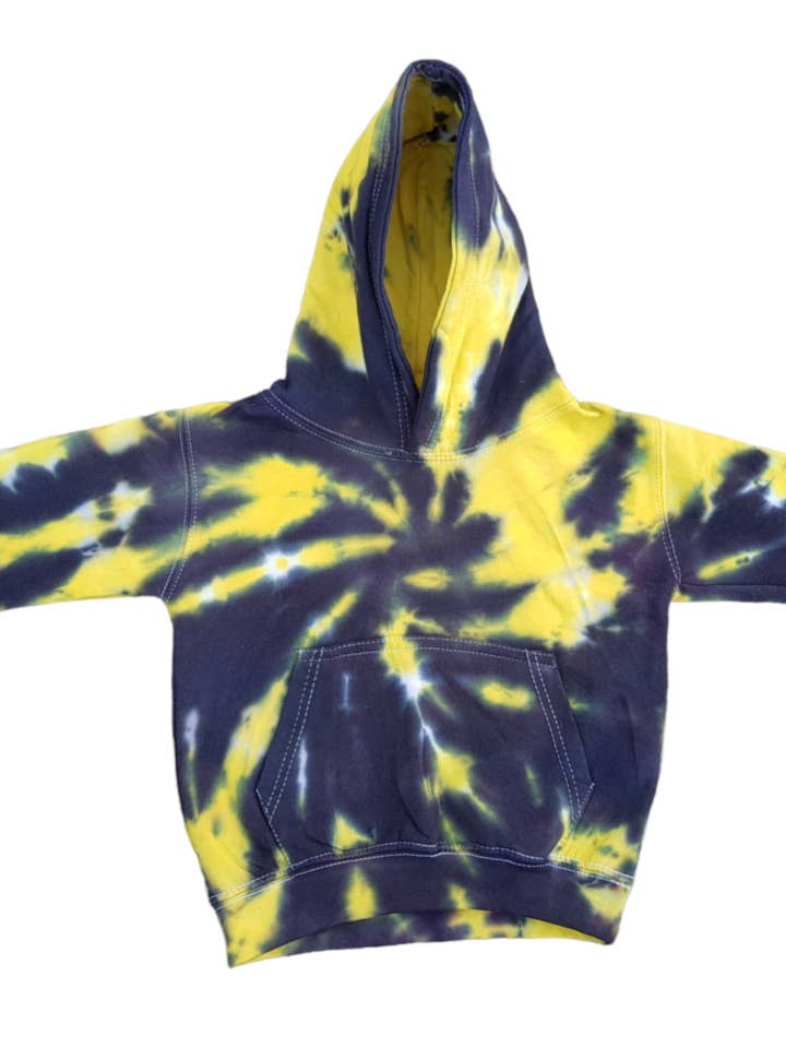 Hoodie Tie Dye Espiral Tingido à Mão – Contraste Vibrante de Duas Cores por atacado de VeEco Gifts