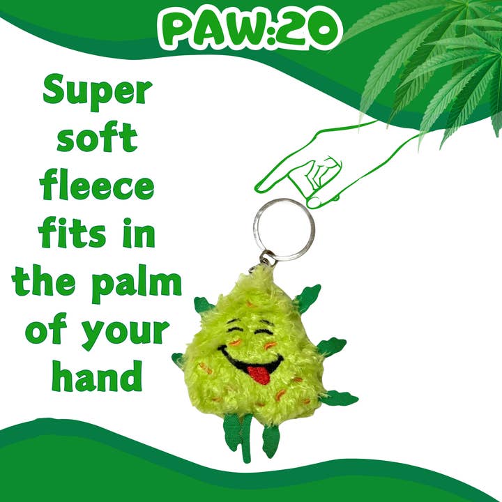 PAW:20 - Wholesale Pet Toy - Cat/Dog - Bud the Weed Nug 420 Keychain Display | Great Impulse Item7
