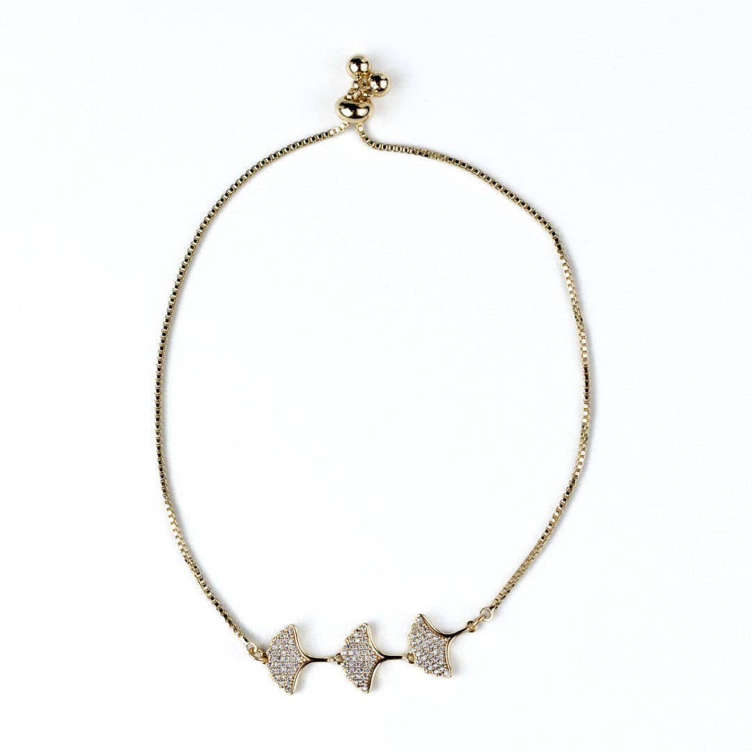 Harma – Engroshandel Armbånd med vedhæng – Floral Petals Zirconia Justerbart Bolo armbånd5