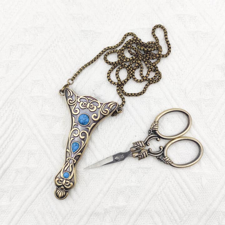 SChandworks - Wholesale Scissors - Vintage Style Scissors with sheath and necklace chain8