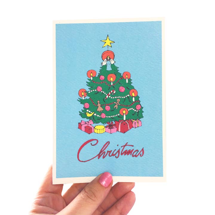 Bright Christmas Card - Tree for wholesale by Rosie Wonders