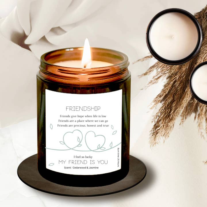 Happy Inky - Wholesale Jar/Filled Candle - Friendship Scented Candle Gift for friend Christmas Birthday
