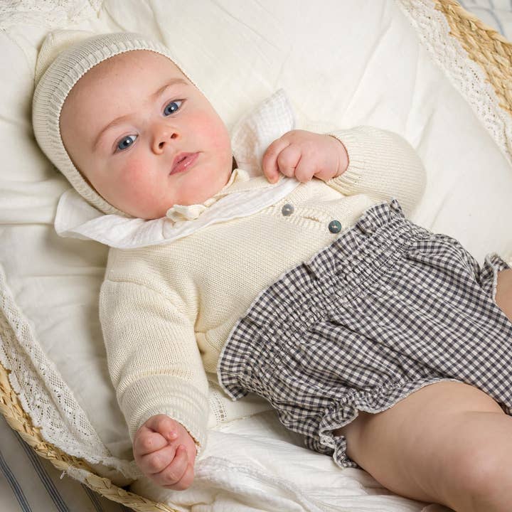 Abby Mini Vichy Panty Grau für den Großhandel von Tantara Kids