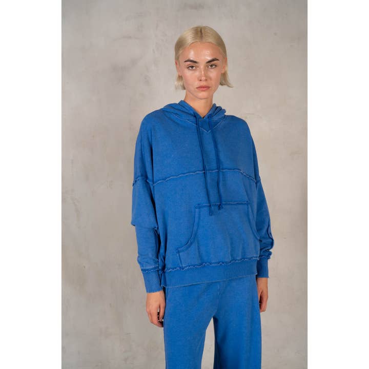 Raw Edge Flatlock Hoodie for wholesale by lalamia