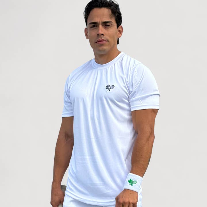 CAMISETA DE RENDIMIENTO PARA HOMBRE - BLANCA para venta al por mayor de Vacay All Court Apparel