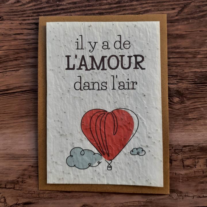 Des Mots Qui Fleurissent - Wholesale Love Card - Map to plant - Love is in the air
