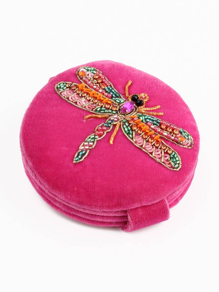 PINK DRAGONFLY COMPACT MIRROR for wholesale by My Doris