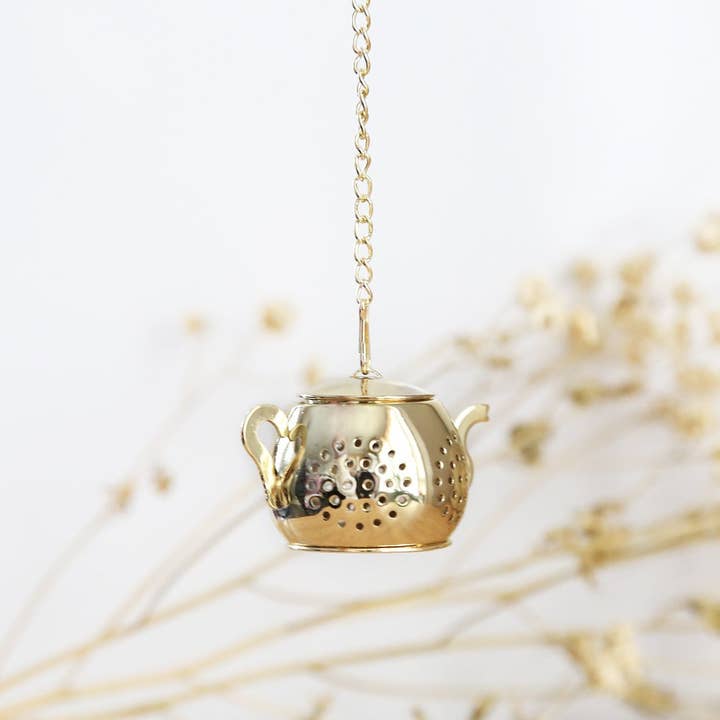 Eco Beige - Wholesale Tea Strainer/Infuser - Gold Teapot Tea Infuser