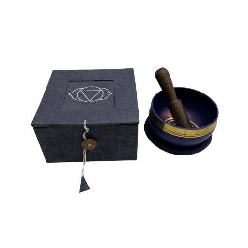 Zenn Brass Third Eye Chakra (Ajna) Hand Carved Singing -006 for wholesale by International Gifts Ltd.