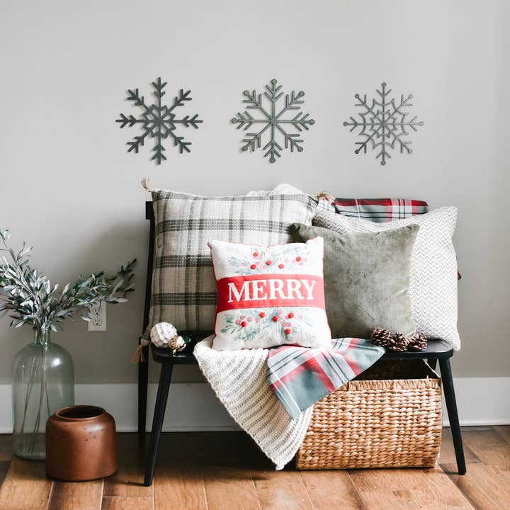 Keystone Steel Co. - Wholesale Wall Accent - Set of 3 Snowflake Steel Wall Decor, One of Each.3