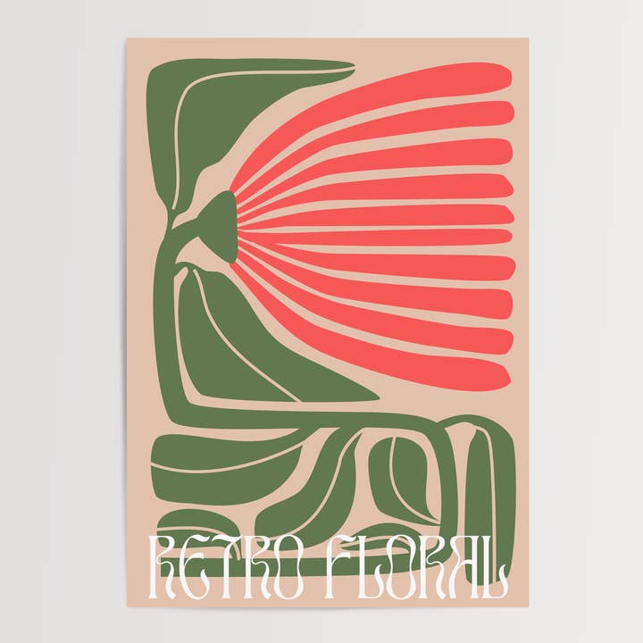 Imprimé floral rétro pour la vente par LXR CREATE