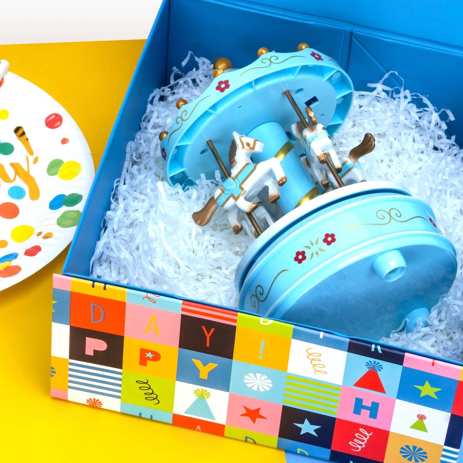 LA Ribbons Wholesale – Engroshandel Gaveæske – 20 cm x 20 cm x 10 cm sammenklappelig gaveæske med 2 stk. hvidt silkepapir og magnetisk firkantet klaplåg | Firkantet blokering1