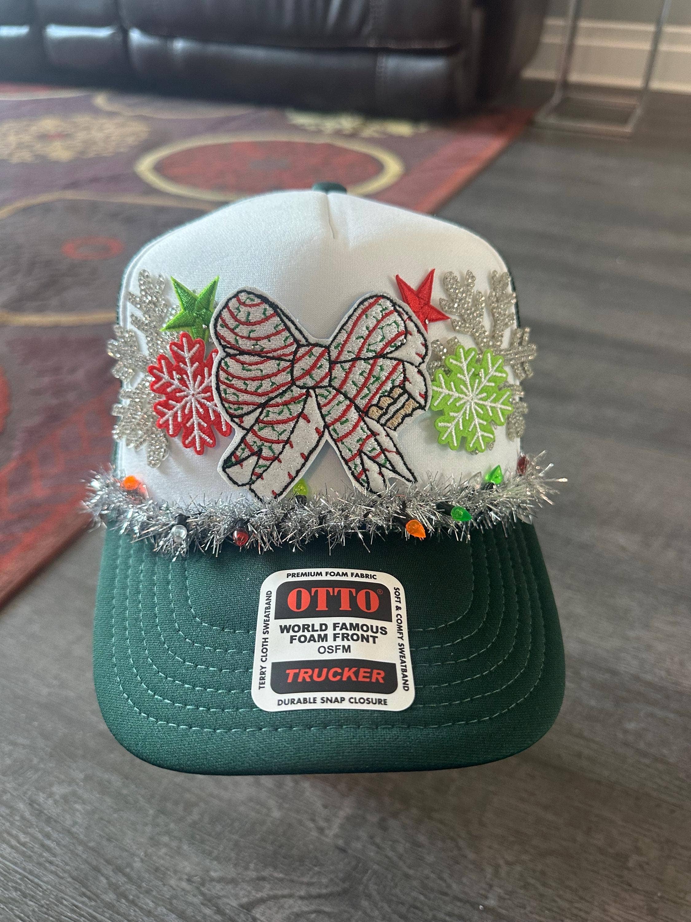 Eric Hill Designs, LLC - Wholesale Trucker Hat - Women's - Light Up Trucker Hat Christmas Chain3