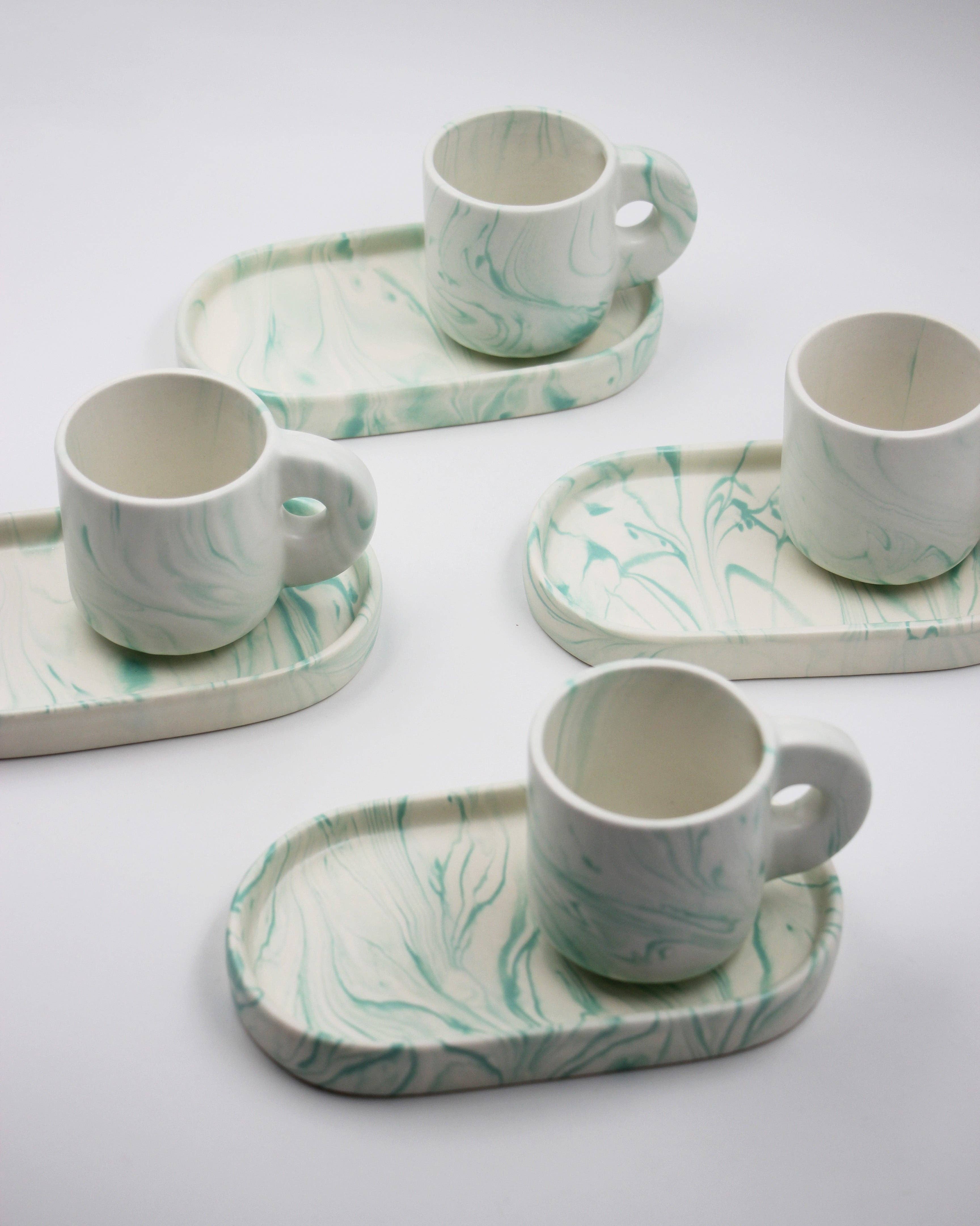 Pó de Barro - Vente Tasse à café - Double espresso Tasse Marbre Vert2