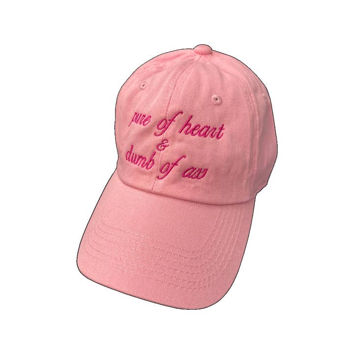 IncredibleGood Inc - Venta al por mayor Gorra de béisbol - Mujer - Pure of Heart & Dumb of Ass gorro rosa bordado para papá, talla única