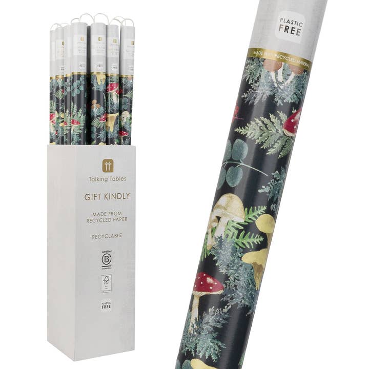 Talking Tables UK – wholesale Wrapping paper roll – Forest Recycled Holiday Wrapping Paper | 3m | Christmas |