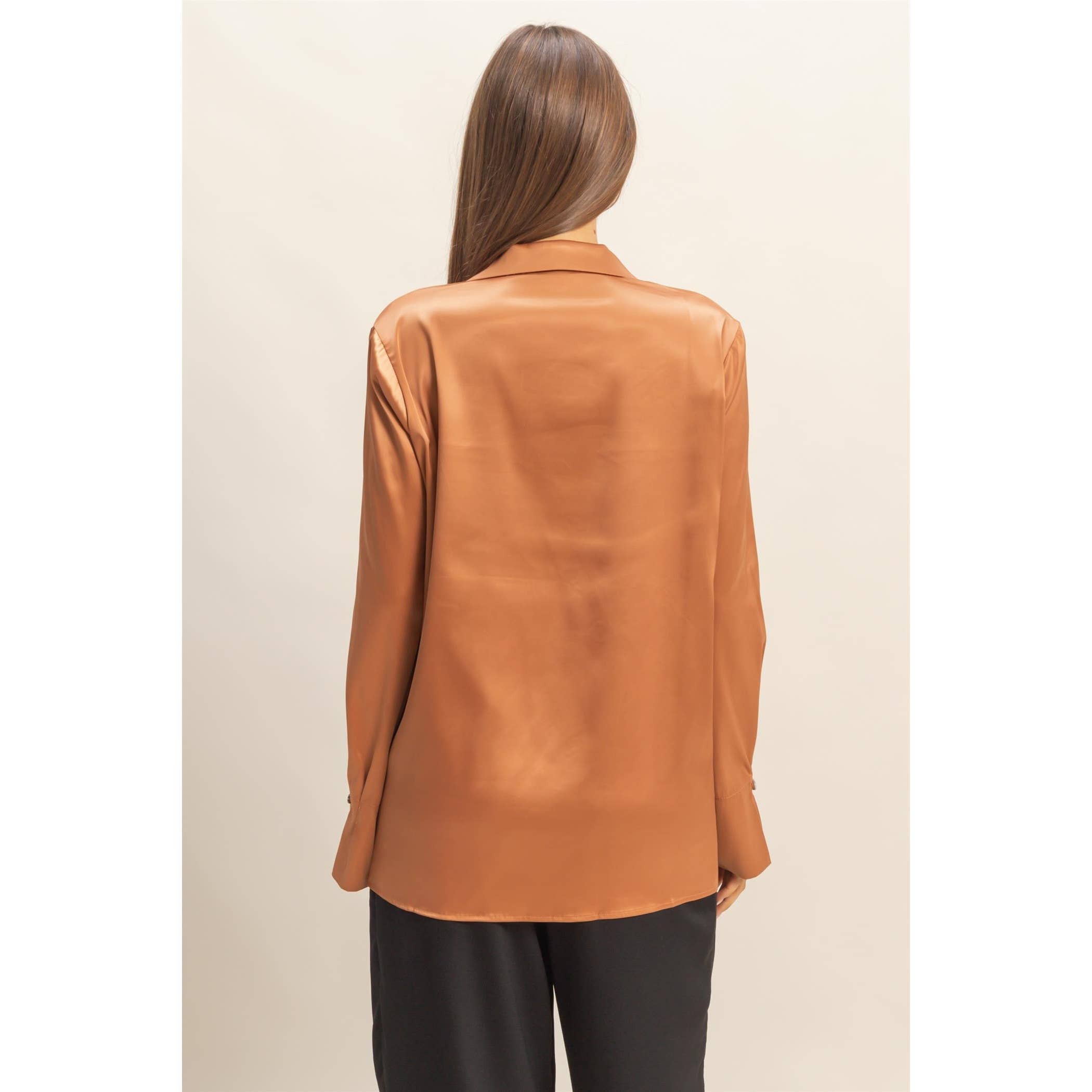 HYFVE - Wholesale Blazer - Women's - Satin Long Sleeve Blazer13