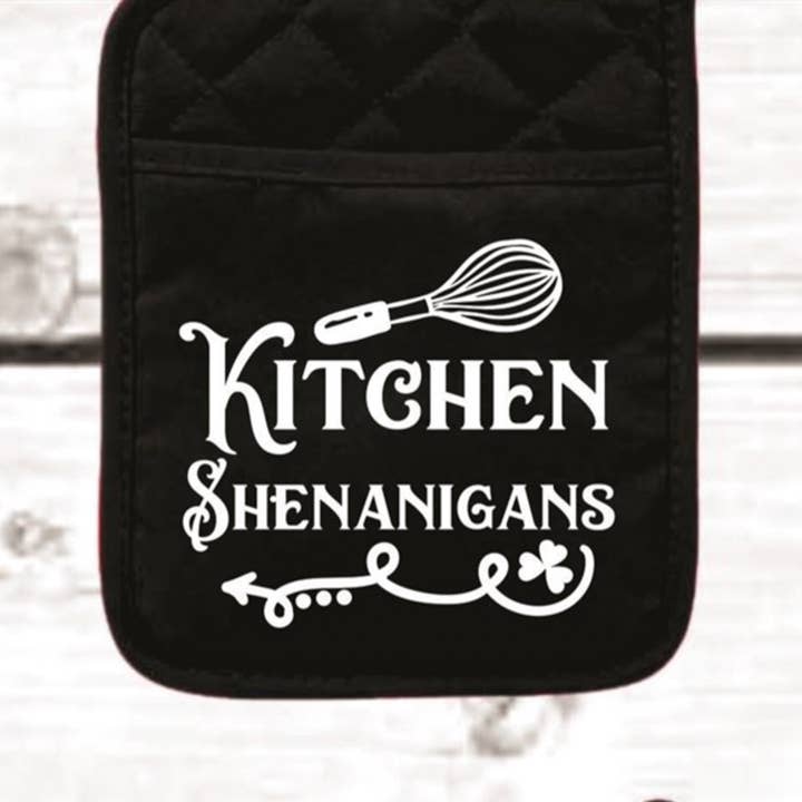 Kitchen Shenanigans Potholder for wholesale by Peach Closet