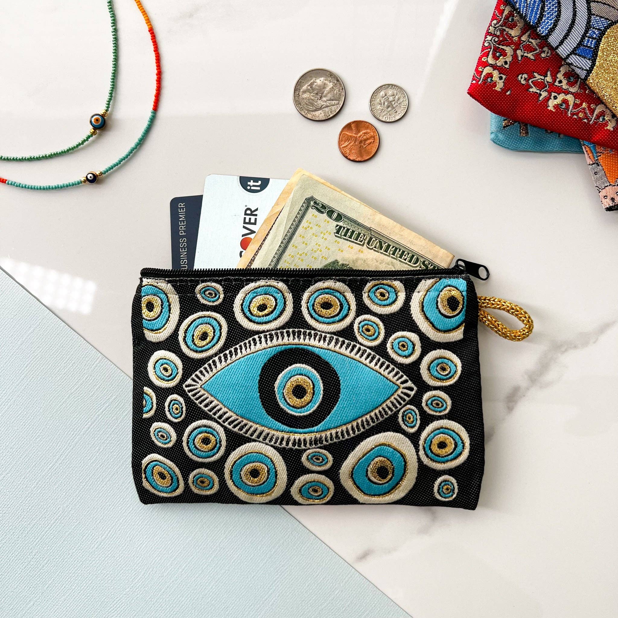Umays Boho - Venta al por mayor Monedero - Mujer - Bolsa Evil Eye, monedero boho, monedero hecho a mano