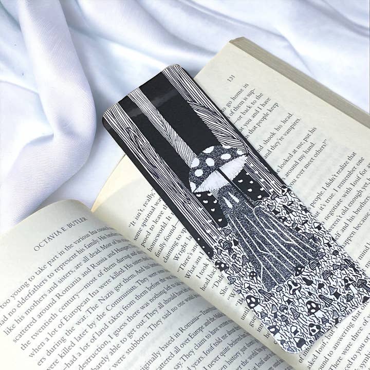 Handmade Mushroom Forest Bookmark for Book Lovers for wholesale by Solo Souls