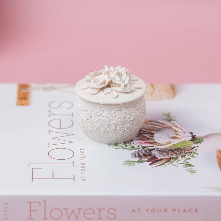 Cream White Blossom Box for wholesale on Faire