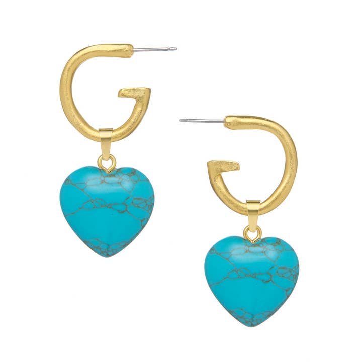 Susan Shaw - Wholesale Dangle Earrings - Gigi Heart Earrings