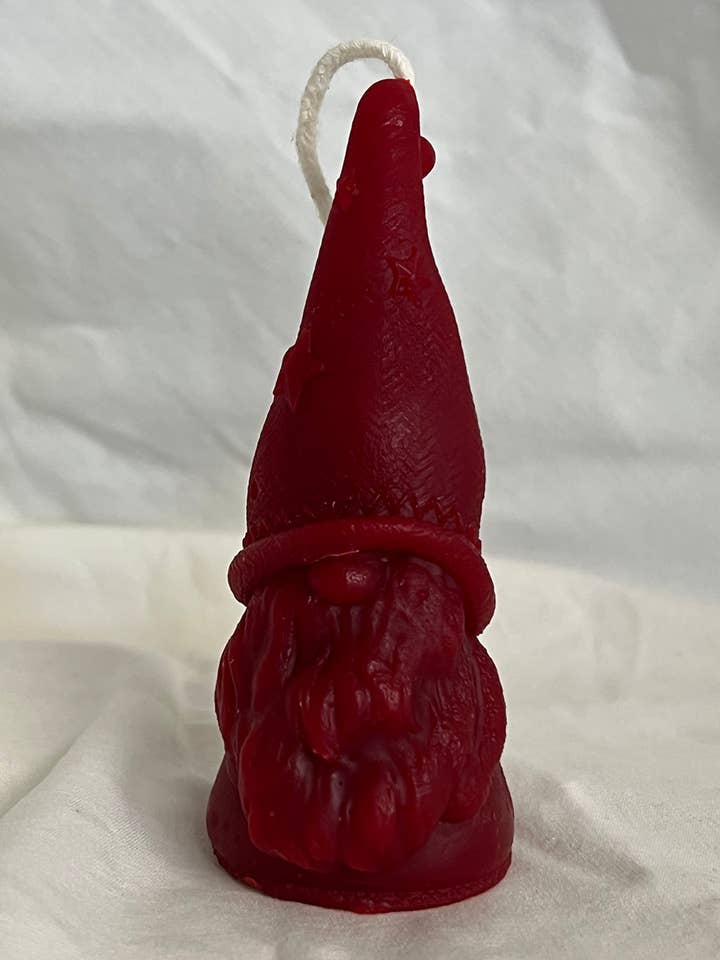 Holiday Gnome - red beeswax for wholesale by BEE HEALTHY CANDLES