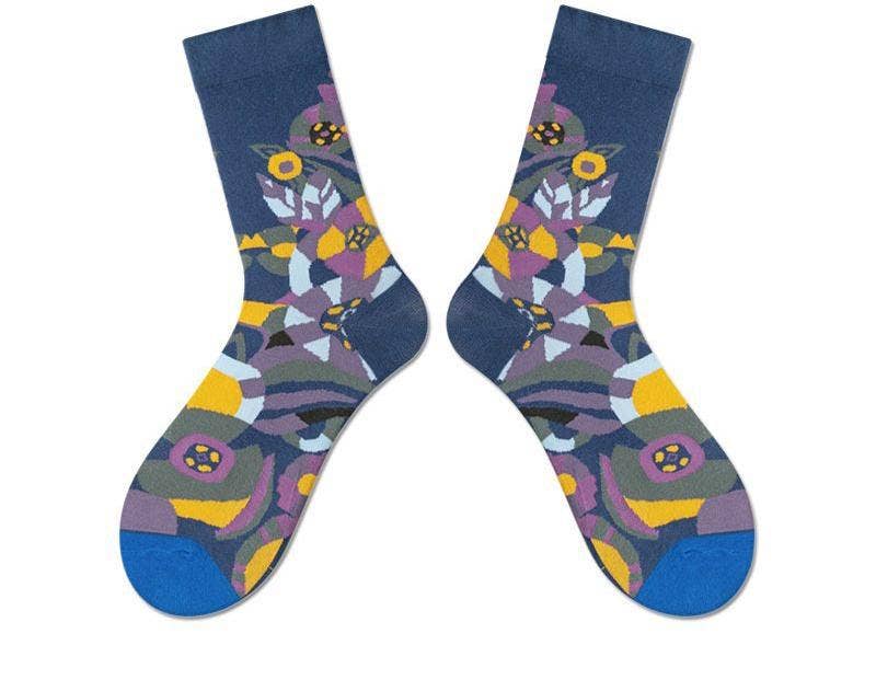 Tourtiwi - Vendita all'ingrosso Calzini - Unisex - Calzini retrò personalizzati in cotone calze mid-tube8