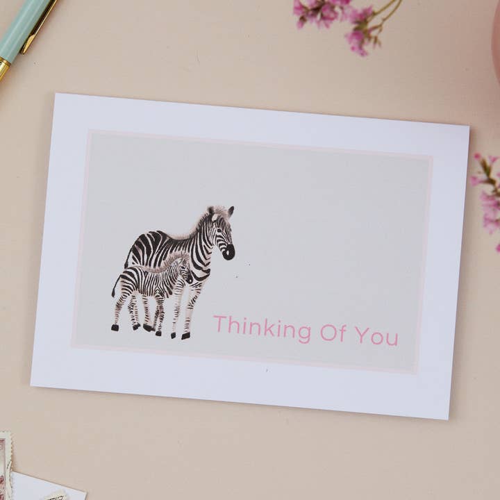 Zebra Pensant à Toi & Carte de Condoléances pour la vente par Sjstationery