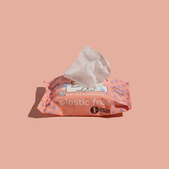 Adios Plastic - Wholesale Pet grooming aid – Dog - Compostable Pet Wipes (25 wipes)2