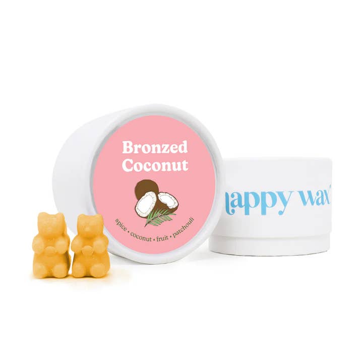 Happy Wax - Wholesale Wax Melt - Bronzed Coconut Wax Melts - Eco Tin (4 oz) or 8 oz Pouch