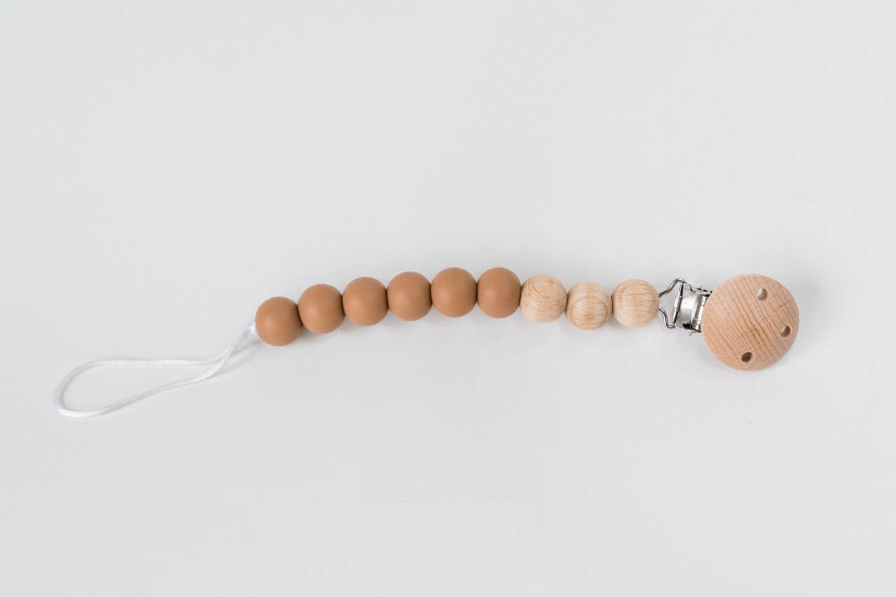 Babeehive Goods - Wholesale Fopspeenclip - Baby - Speenkoord van houten kralen en silicone1