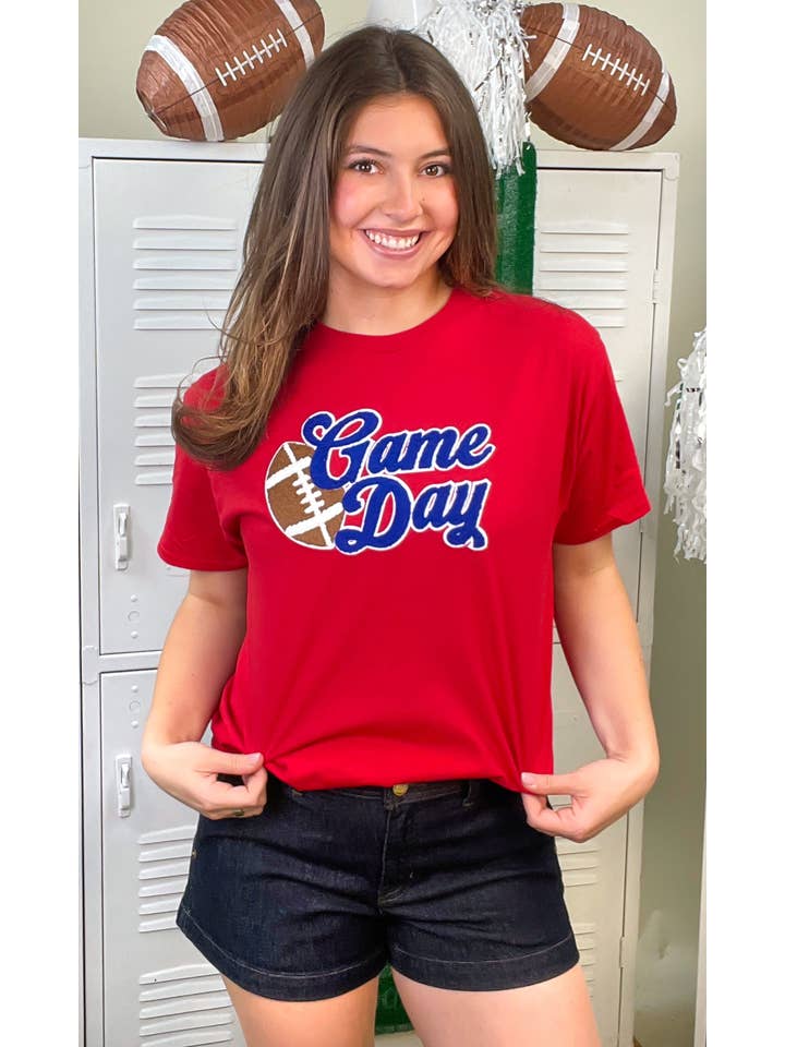 Sugar Stitch - Wholesale T-Shirt (Graphic) - Unisex - Game Day Chenille Graphic T-Shirt