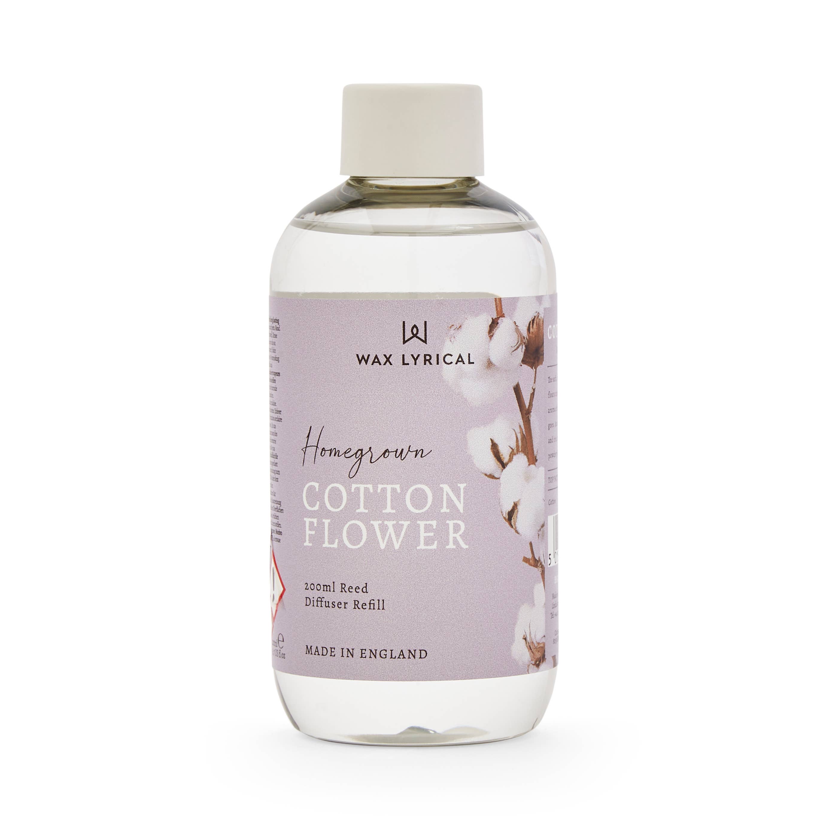 Wax Lyrical UK – wholesale Reed diffuser – Homegrown Cotton Flower 200ml Refill0