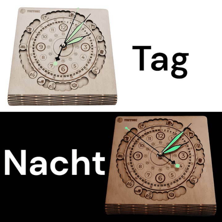 Wisewoodz Tid- och rutininlärningstavla med Clockwork för wholesale av wisewoodz