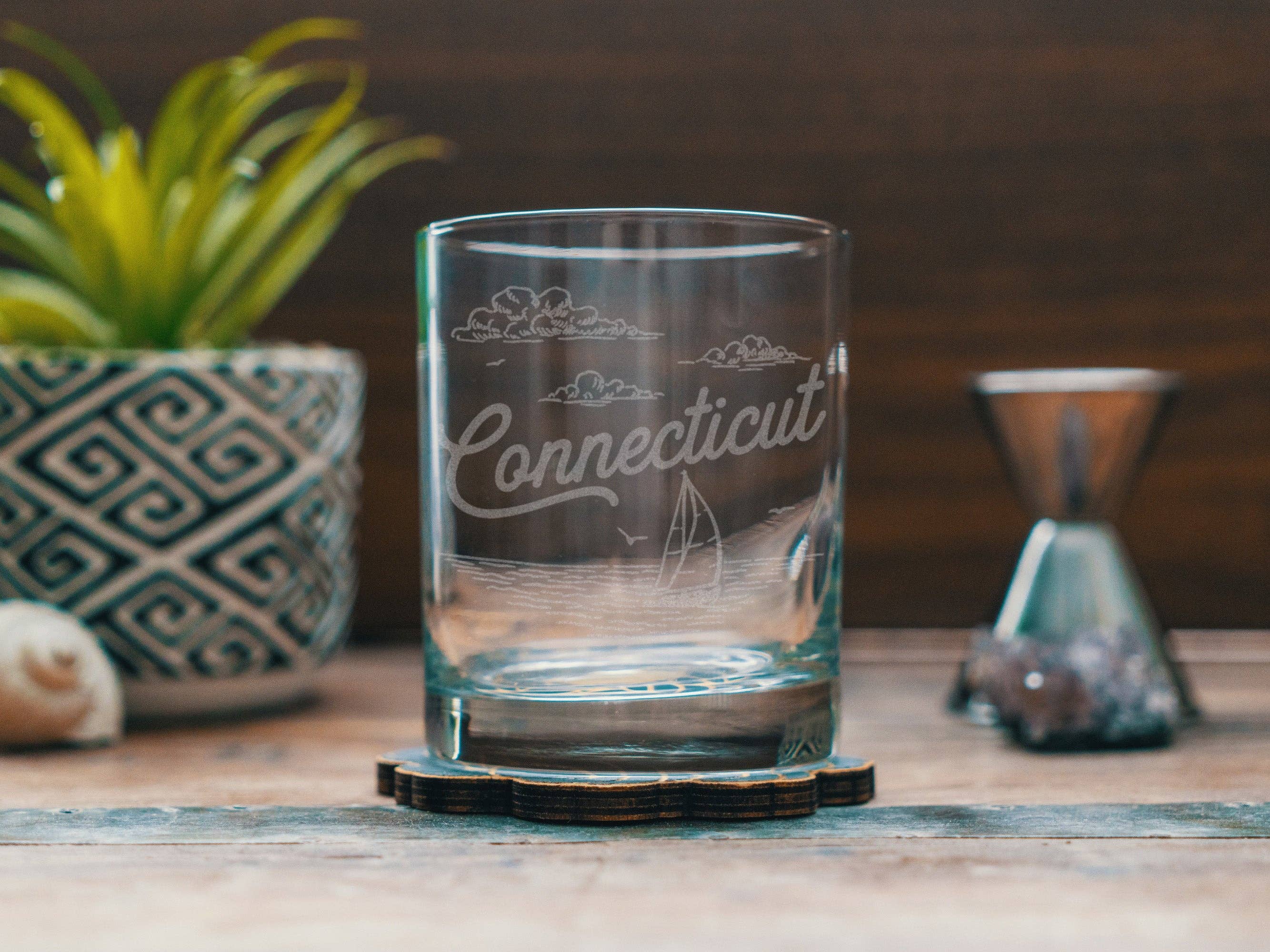 Benoit's Design Co. - Wholesale Cocktail/Liquor Glass - Connecticut State Drinking Glasses1