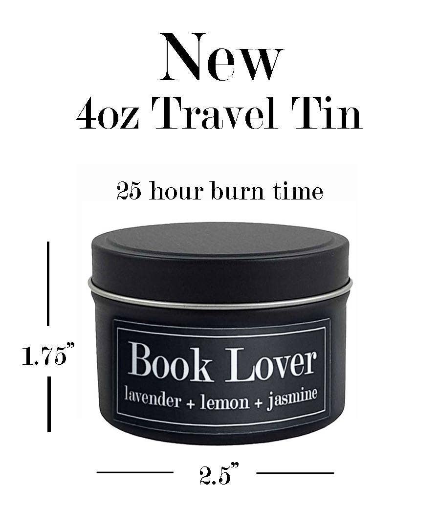 Fly Paper Products - Wholesale Travel Candles - Book Lover 4oz Candle Lavender + Lemon + Jasmine4