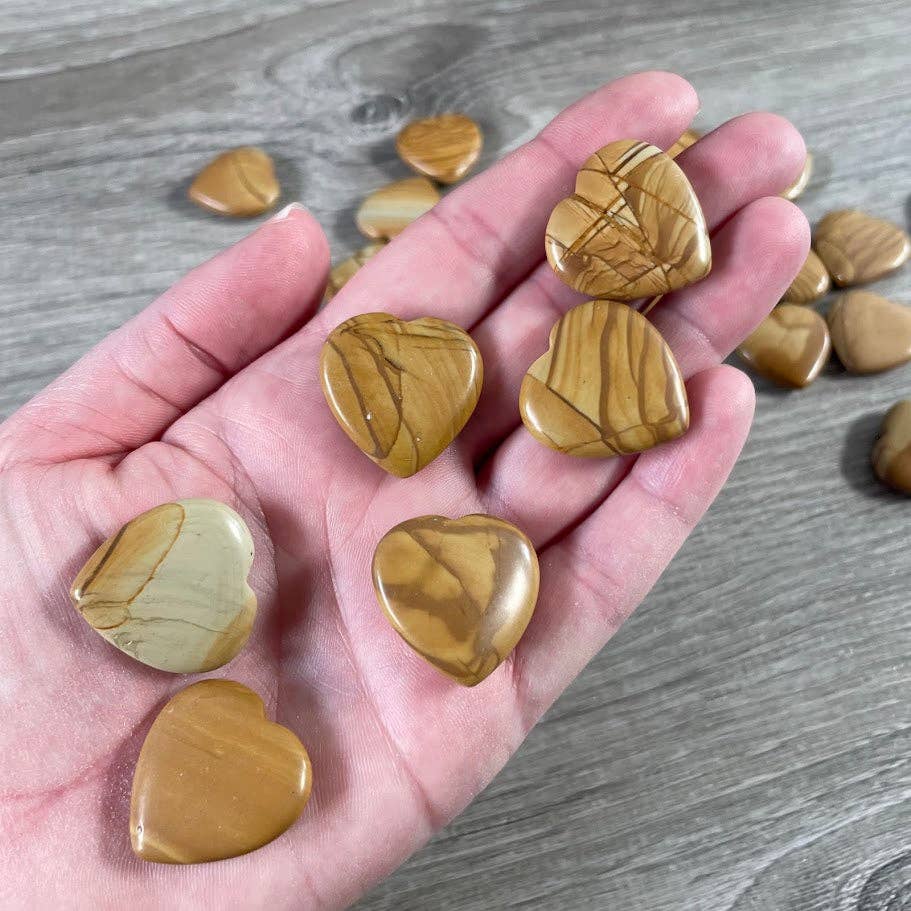 Keystone Crystals - Wholesale Spiritual Stone/Crystal - Gemstone Flat Heart Carvings 1-Inch  – Bulk Crystal Hearts4