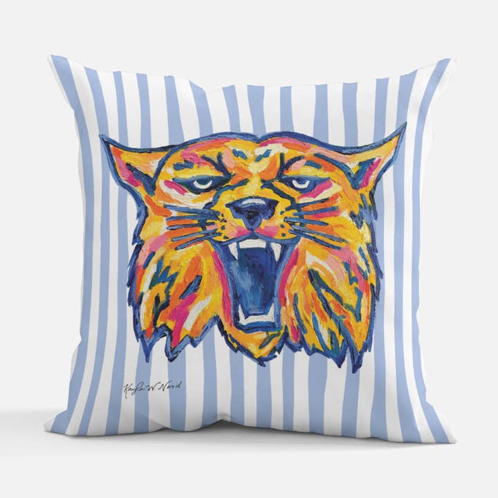 Wildcat Pillow (PRE-ORDER) for wholesale by Kayla Weber Art