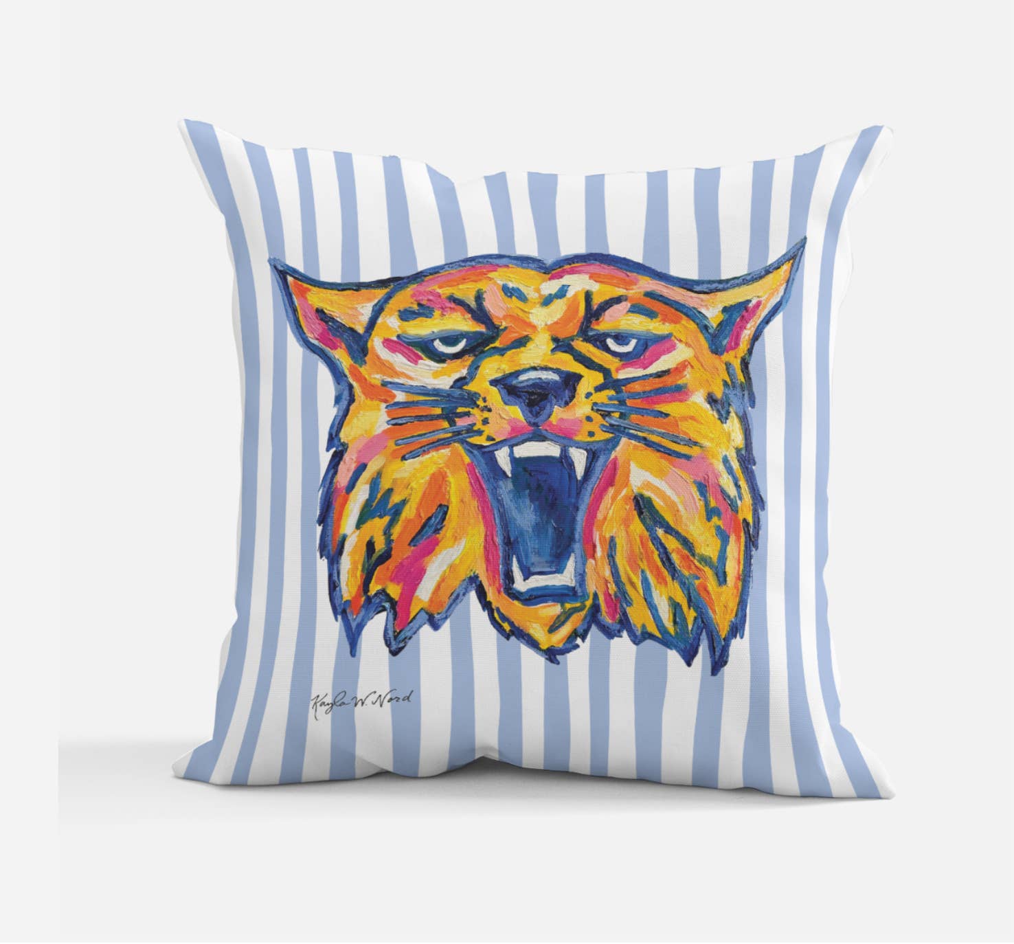 Kayla Weber Art - Wholesale Throw/Decorative Pillow - Wildcat Pillow (PRE-ORDER)